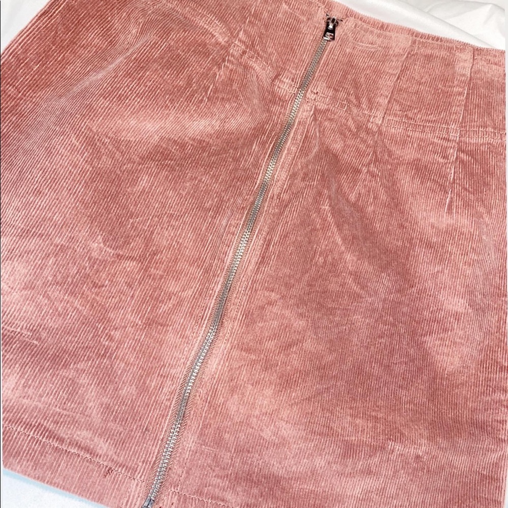 Pink corduroy skirt